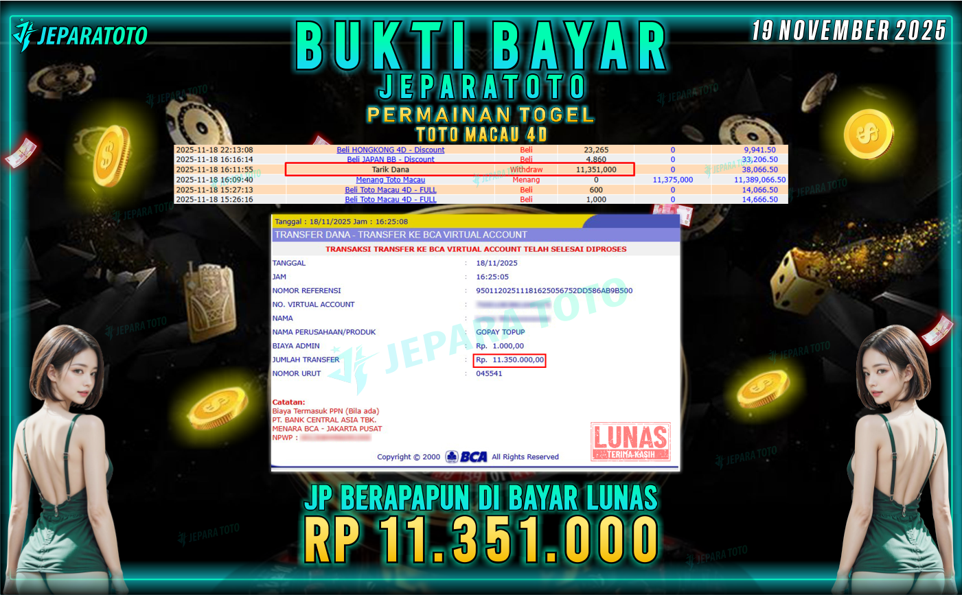 BUKTI KEMENANGAN MEMBER JEPARATOTO | TOTO MACAU 4D