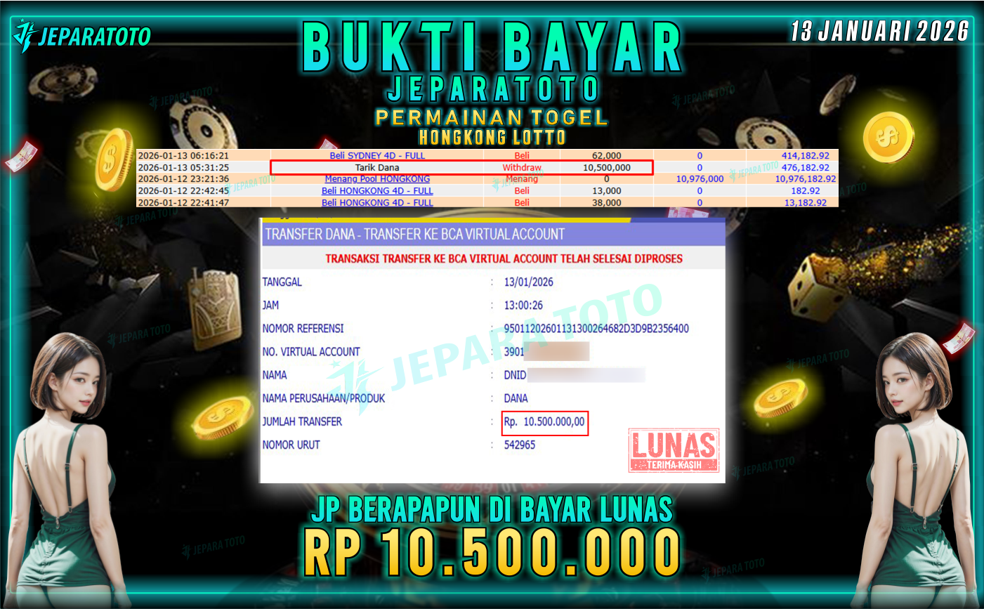 BUKTI KEMENANGAN MEMBER JEPARATOTO | HONGKONG LOTTO