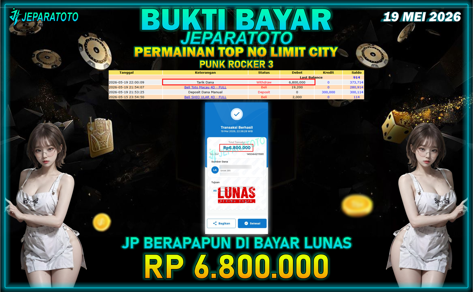 BUKTI KEMENANGAN MEMBER JEPARATOTO I PUNK ROCKER 3