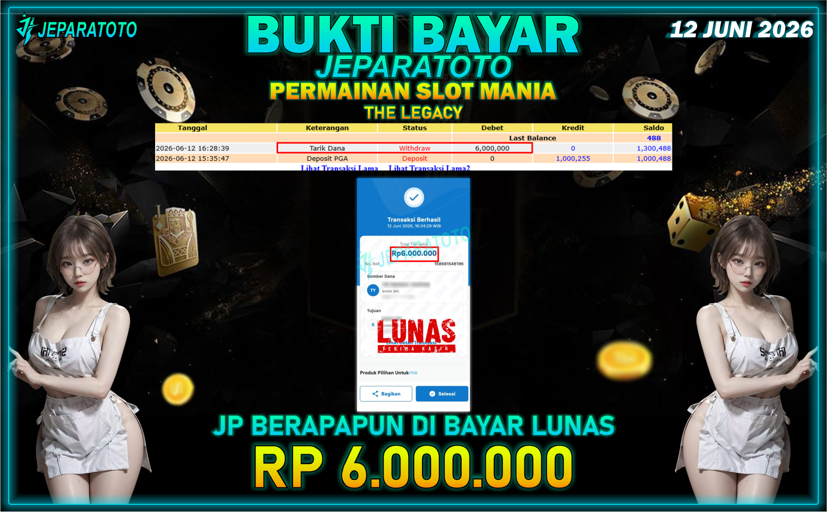BUKTI KEMENANGAN MEMBER JEPARATOTO I THE LEGACY